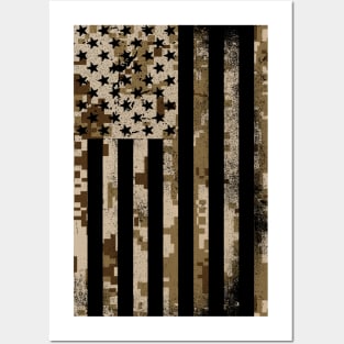 Desert Camo Flag Posters and Art